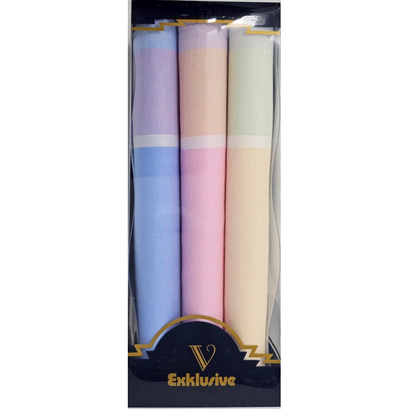 Coffret 3 mouchoirs 100 % coton femme